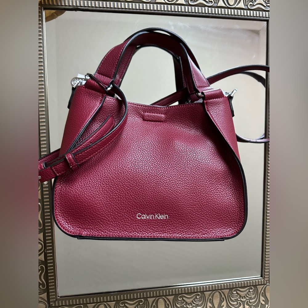 Calvin Klein Burgundy Handbag